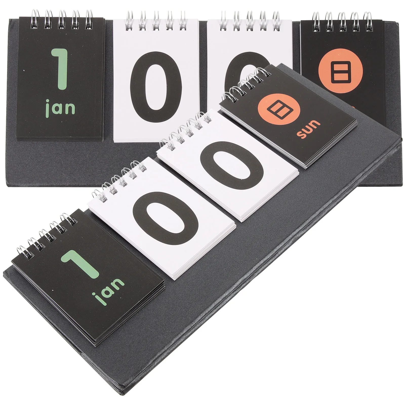 

2Pcs Countdown Calendar Smooth Sturdy Desktop Ornament Lightweight Table Calendar for Daily Agenda Organization Home Office Use