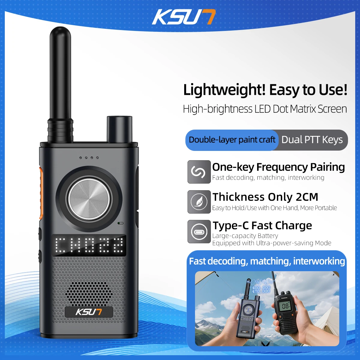 

Профессиональная портативная рация FRS/PMR: миниатюрная беспроводная система мгновенной двусторонней связи для активного отдыха и работы