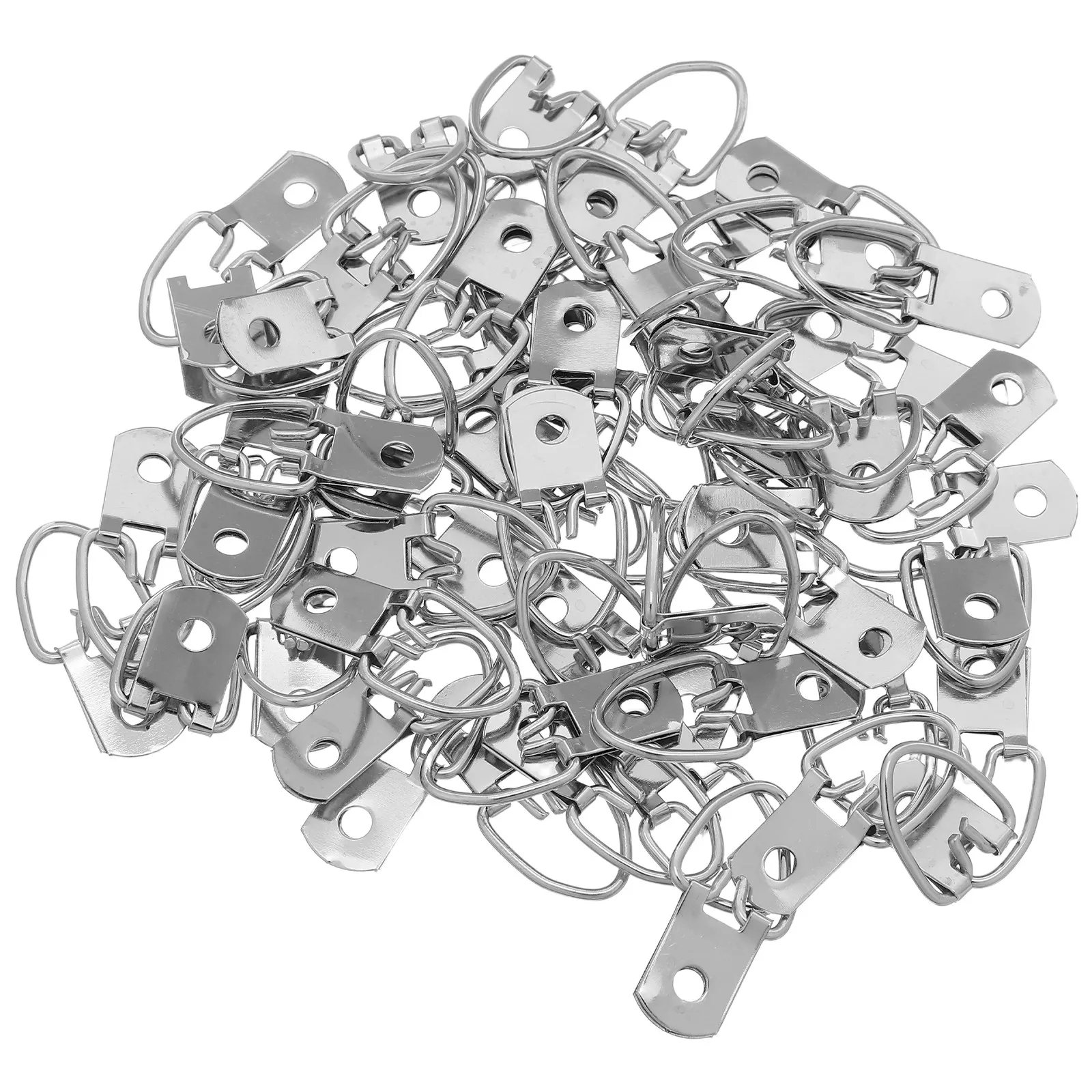 500Pcs Discrete Stainless Steel Picture Frame Backing Clips Triangle D Ring Hooks for Heavy Artwork Mirrors Clocks Hanging