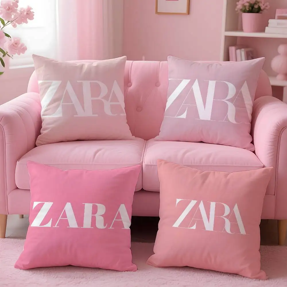 Funda de almohada de marca de moda Z-ZARA, funda de almohada estampada con patrón para sala de estar, funda de cojín para sofá y decoración de dormitorio