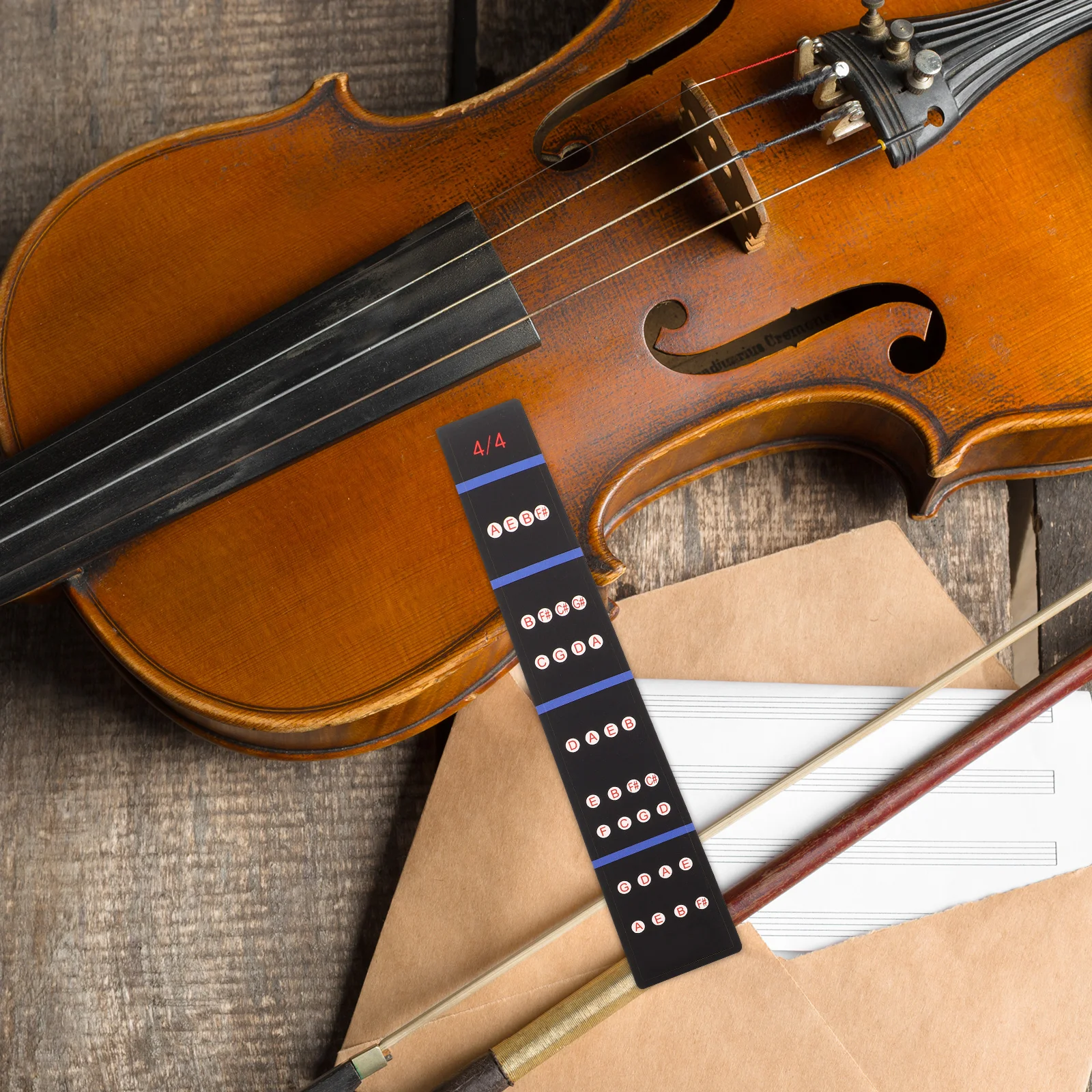 

10Pcs Violin Fingerboard Position Marker Stickers Beginners 44 Size Clear Visible Scale for Note Placement Learning Accessories