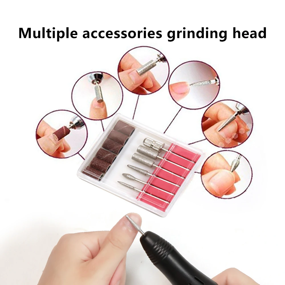LINMANDA Professional Electric Nail Drill Machine Set Nail Files Drill Bits Gel Polish Remover Portable Nail Polisher Equipment