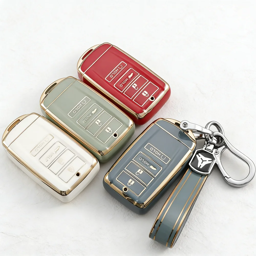 Soft TPU Car Key Case for Honda Acura RLX MDX CDX TLX-L NSX RDX Car Key Shell Fob Holder Cover Protector Key Chain Accessories