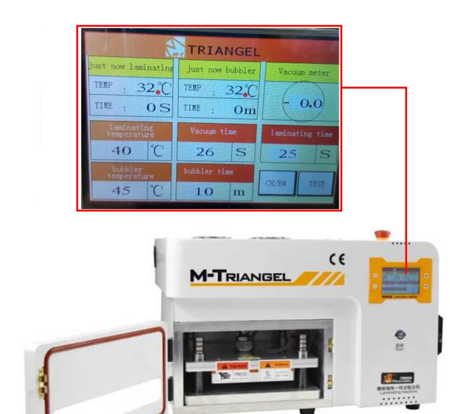 110V 220V Lamination Machine With Bubble Remove Built-in Vacuum Pump For LCD Refurbish OCA Laminator