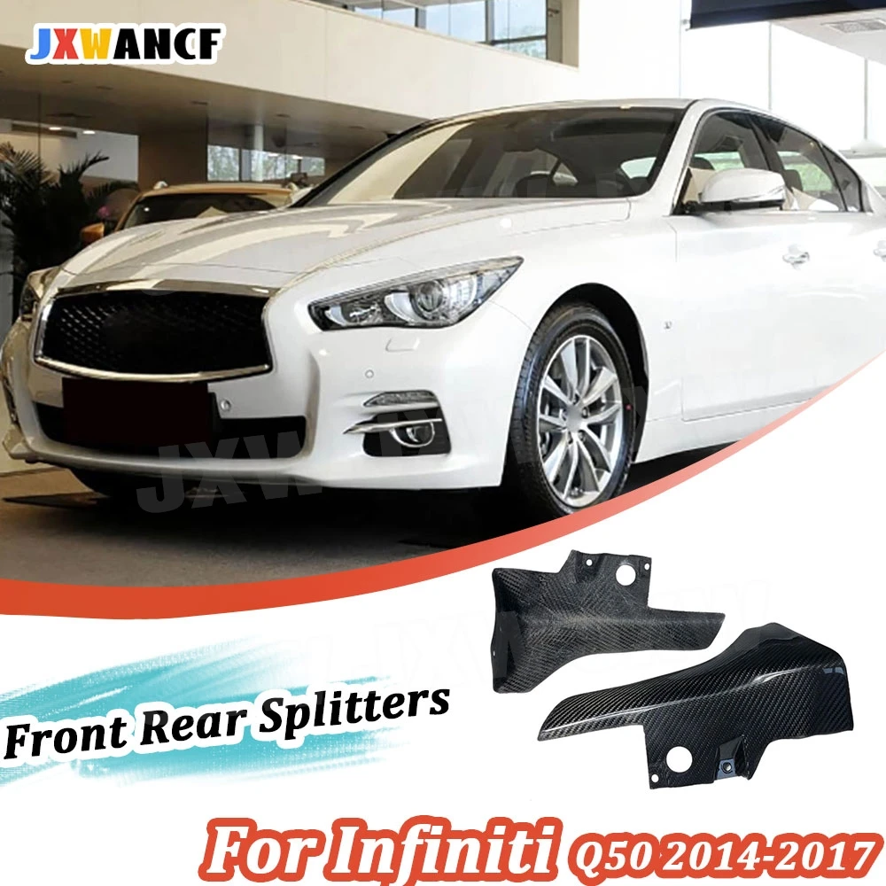 

Накладки на передний бампер из карбона JXWANCF для Infiniti Q50 Base Sport 2014-2017, задние сплиттеры из ABS, накладки на крылья, декоративные элементы.