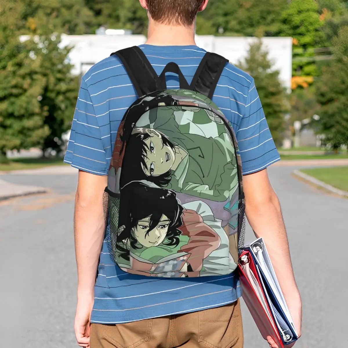 Look Back Anime Backpack Student BookBag Children School Bag Computer Shoulder Bags for Boys Girls