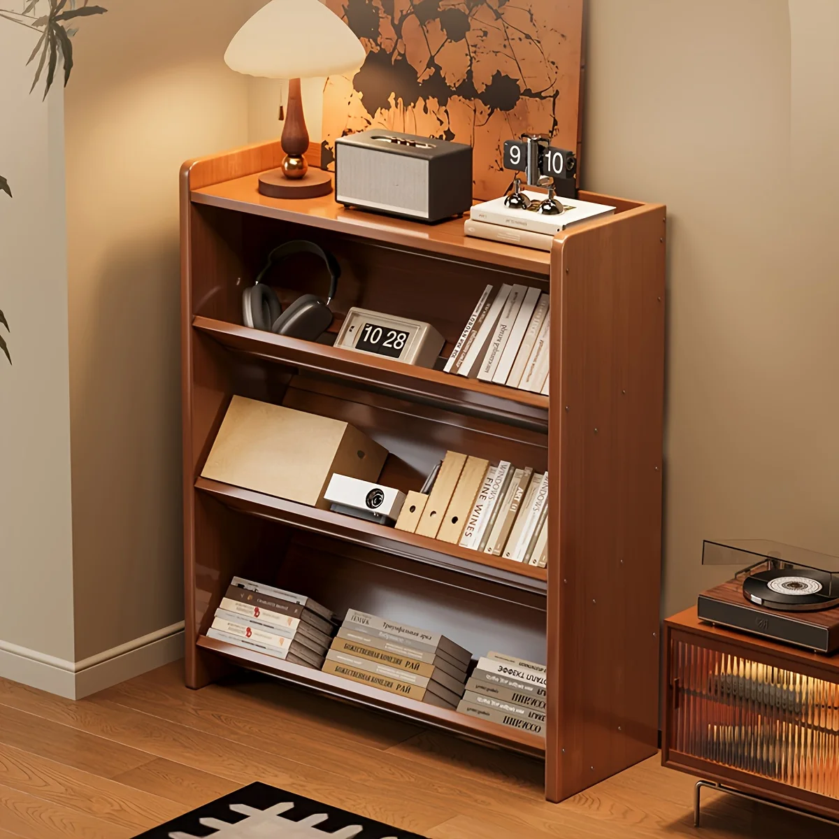 Floor-standing Bookshelf, All-in-one Storage Rack, Home Storage Cabinet, Living Room Display Cabinet, Multi-tier Magazine Rack,