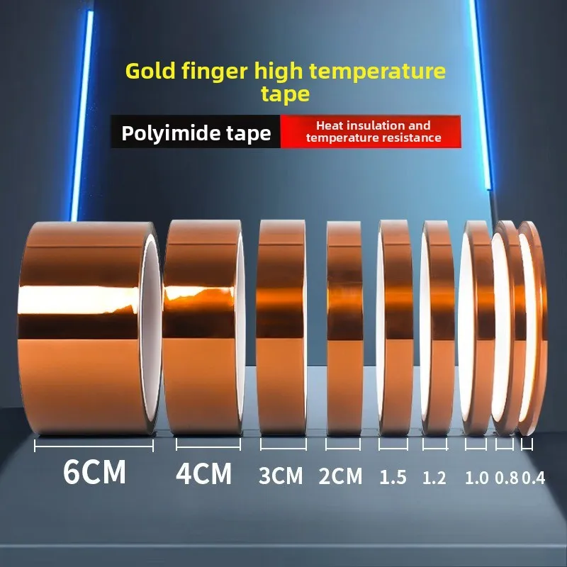 GoldfingerBrownHighTemperatureInsulationHighTemperatureTape PolyimideTapeIndustrial Solder Mask 3D Heat Transfer Adhesive Paper