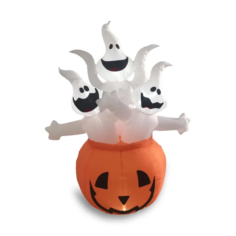

Halloween Inflatable Air Model 5FT White Ghost Ghost Pumpkin Horror Atmosphere Garden Decoration Lighting Ornament