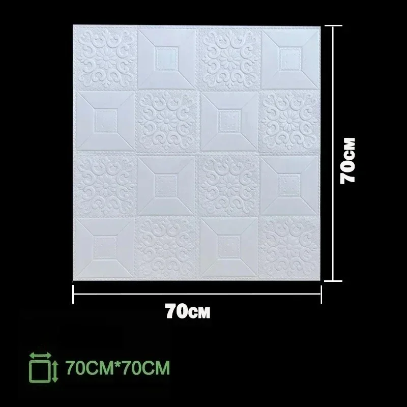 10 قطعة رغوة ثلاثية الأبعاد السقف ملصق جداري مقاوم للماء ذاتية اللصق مقاوم للرطوبة لوحات الزخرفية لغرفة المعيشة الحمام ديكور المنزل #2