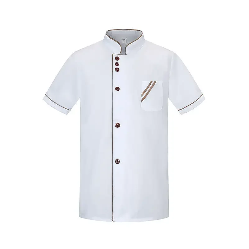 Uniforme de chef à manches longues pour hommes, vêtements de cuisine arrière, restauration, uniforme de travail d'hôtel, uniforme de chef de cafétéria