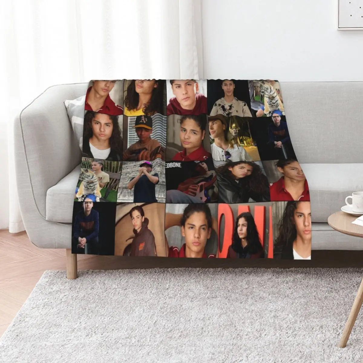

Miguel Cazarez Mora Photo Collage Art Throw Blanket Flannels Decorative Beds Vintage Soft Beds Blankets