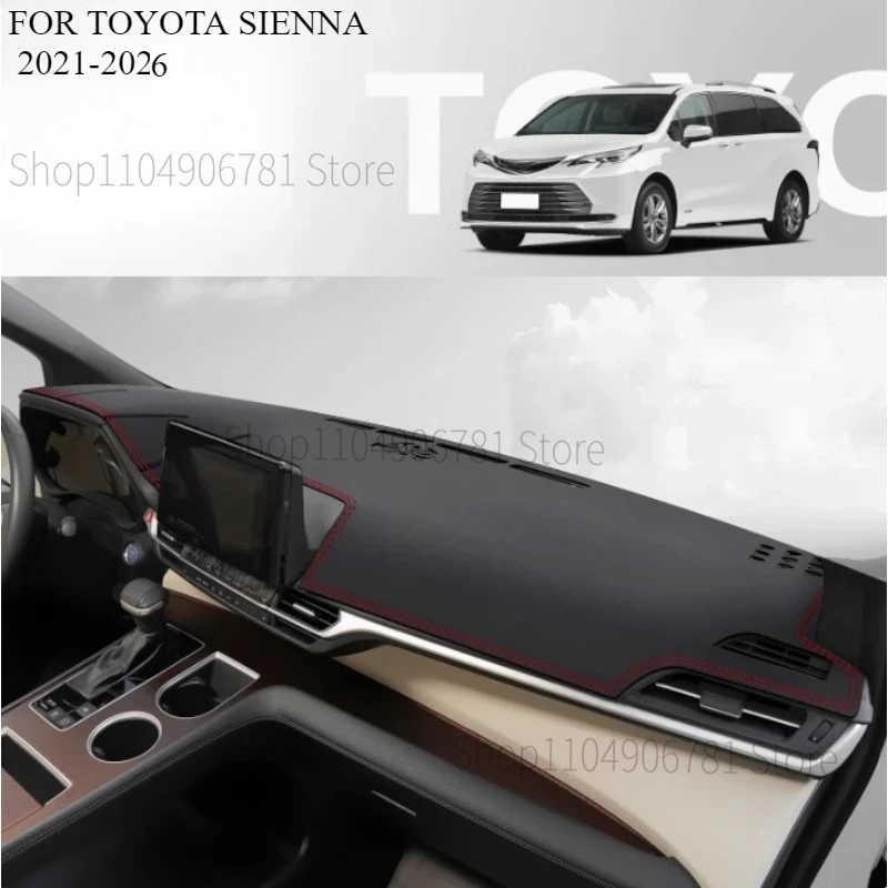 FOR TOYOTA SIENNA 2021-2026 Car Dash Mat Dashmat Dashboard Mat Cover Sun Shade Dash Board Cover Carpet  Accessories
