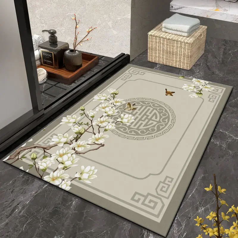 

Chinese toilet, bathroom, diatom mud door non-slip foot pad, quick-drying and dirt-resistant soft pad