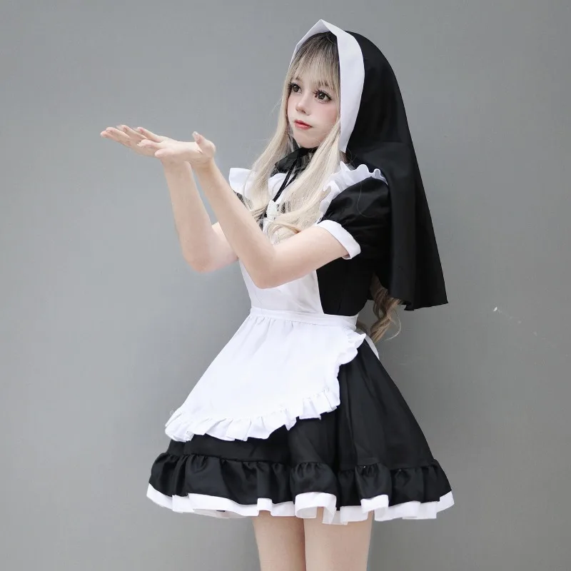 New Halloween Nun Costume Lolita Sweet Is Part of Maid Costume Maid Uniform Festival Woman Play Costume