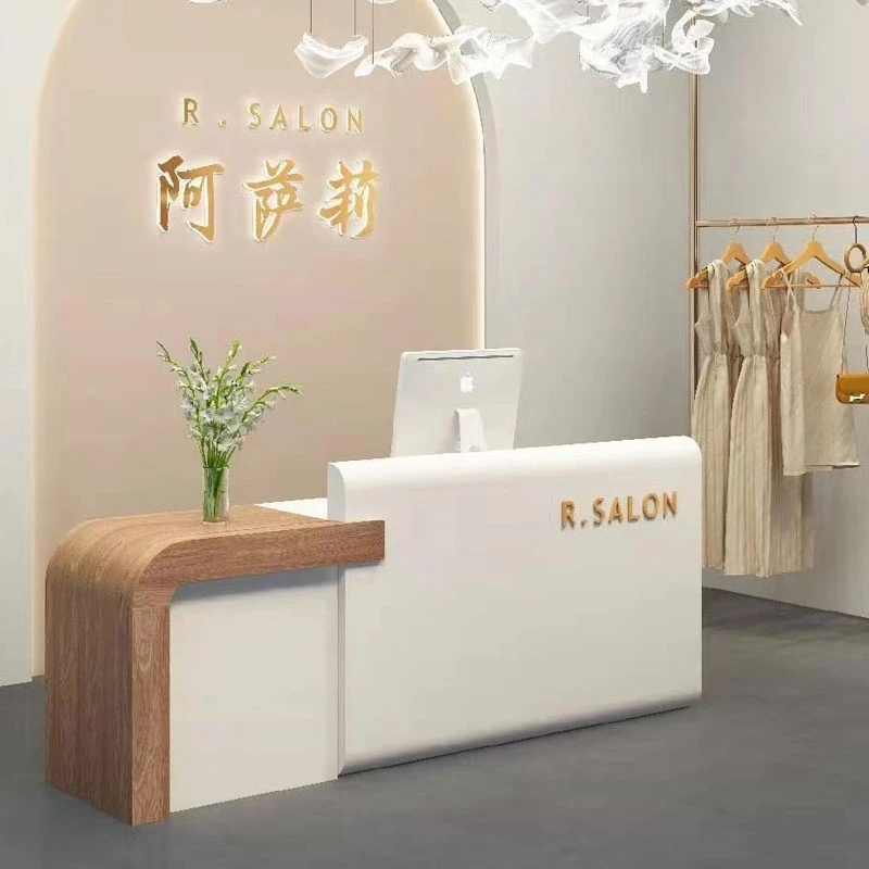 

Front Desk Store Reception Desks Elegant Wood Modern Design Reception Desks L Shaped Front Desk Schreibtisch Office Furniture