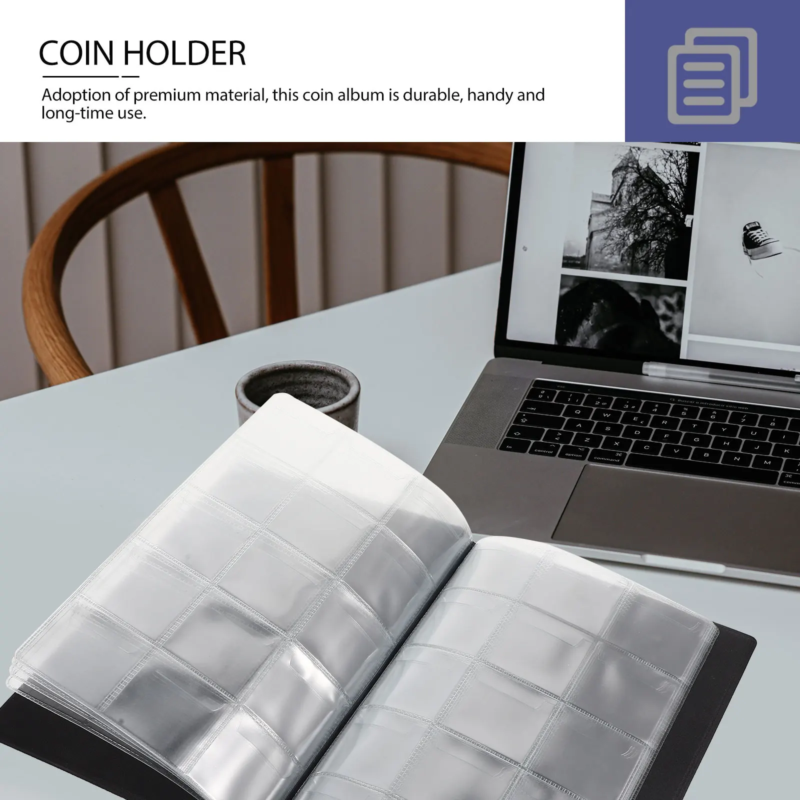 كتاب جمع العملات المعدنية، حامل مجموعة العملات المعدنية خفيف الوزن ومتين، منظم شفاف على الوجهين، كتاب تخزين العملات المعدنية