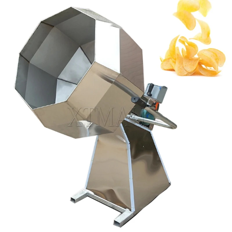 

Drum Fried Food Potato Chips Snacks Seasoning Octagonal Peanut Flavoring Coating Machine