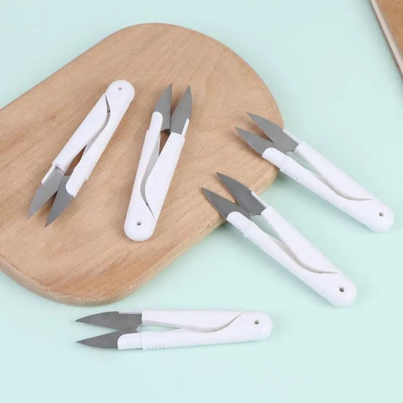 Folding Spring Loaded Scissors Portable: Mini Sharp Cutter Safety Cover Home Student Sewing Craft Cutting