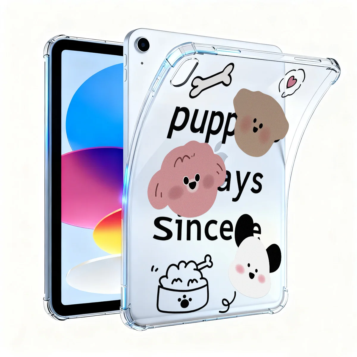 Cute Puppy Tablet Case For iPad Pro 10.5 12.9 Air A16 11 13 2025 Cover iPad 4th 5th 10th 10.9 9.7 7th 8th 9th 10.2 Clear Soft