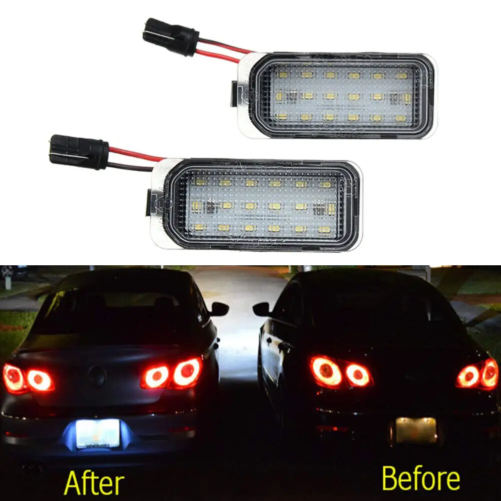 

1 Pair LED License Number Plate Car Lights For Ford Fiesta C-Max Focus Mondeo Galaxy S-Max Automobiles Accessories