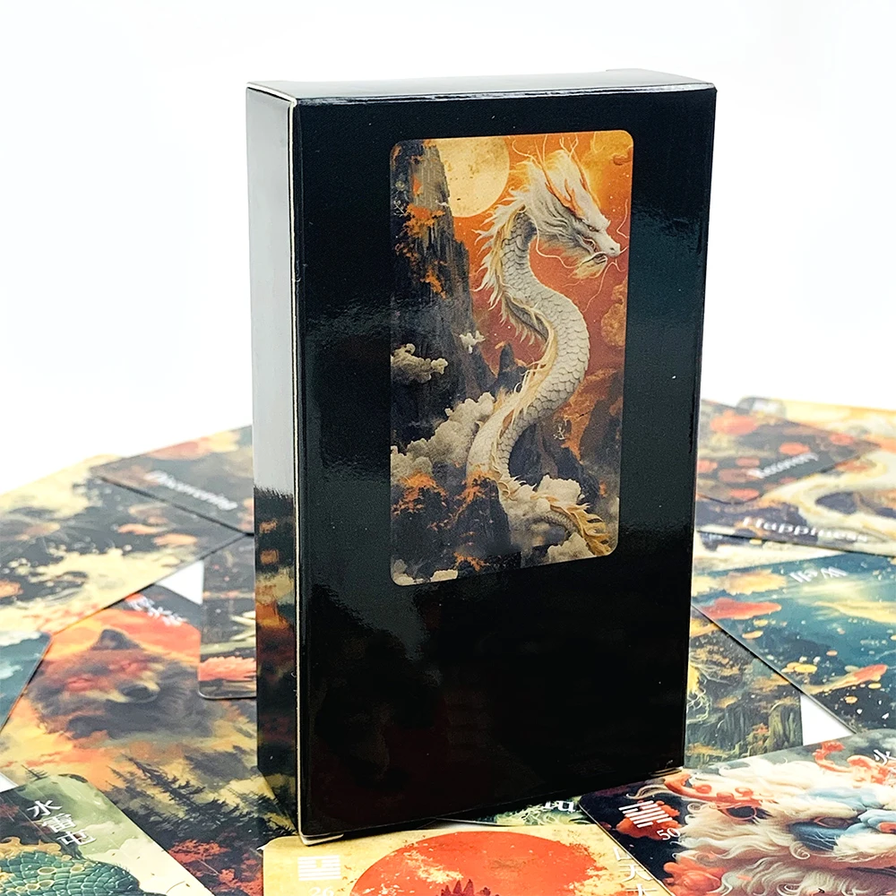 New Oracle Dragon Deck A 64 Divination Cards With Traditional Hexagrams & Mystical Animal Art, Spiritual Guidance & Collectors