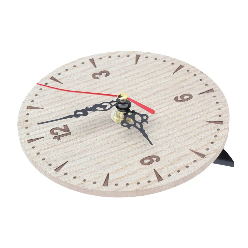 Traditional Round Wall Clock Quiet Numerals Wood Hanging Clock Silent Quartz Movement Round Retro Clock Living Room