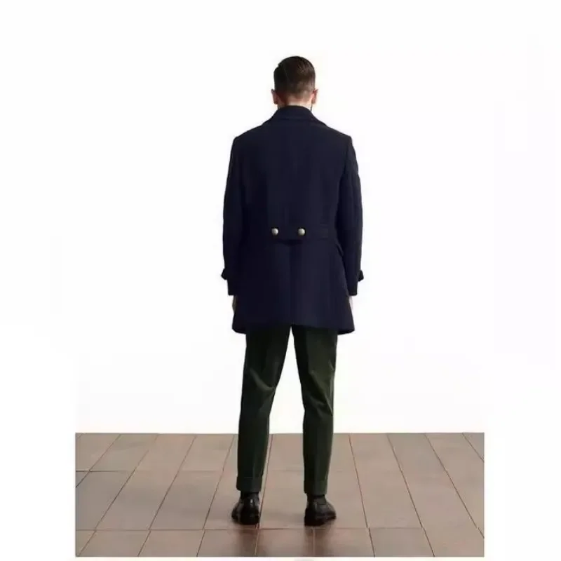 British Style New Men’s Clothing Mid-length Double Breasted Woolen Coat Autumn Winter Jackets Trench Coat Business Male Clothing 6 British Style New Men's Clothing Mid-length Double Breasted Woolen Coat Autumn Winter Jackets Trench Coat Business Male Clothing 6