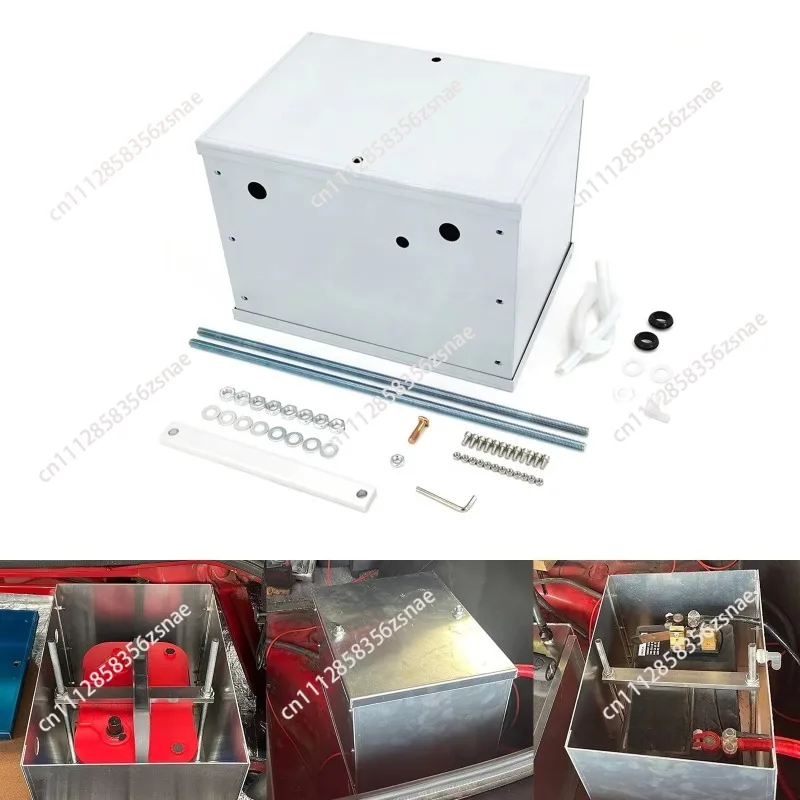 Complete Aluminum Battery Box Relocation Kit for All Cars Universal Billet Racing Off-Road Kit