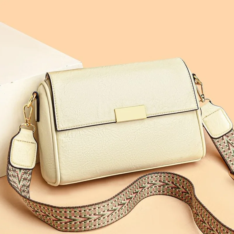 

High End Elegant Women Vintage Bag Classic Leather Trendy Paris Crossbody Messenger Tote Bag