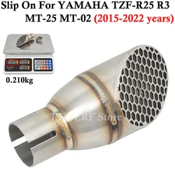 Slip On For YAMAHA YZF-R25 R3 MT03 MT25 2015 - 2022 Motorcycle Exhaust Pipe Modify Escape GP Bike Middle Link Connection Tube