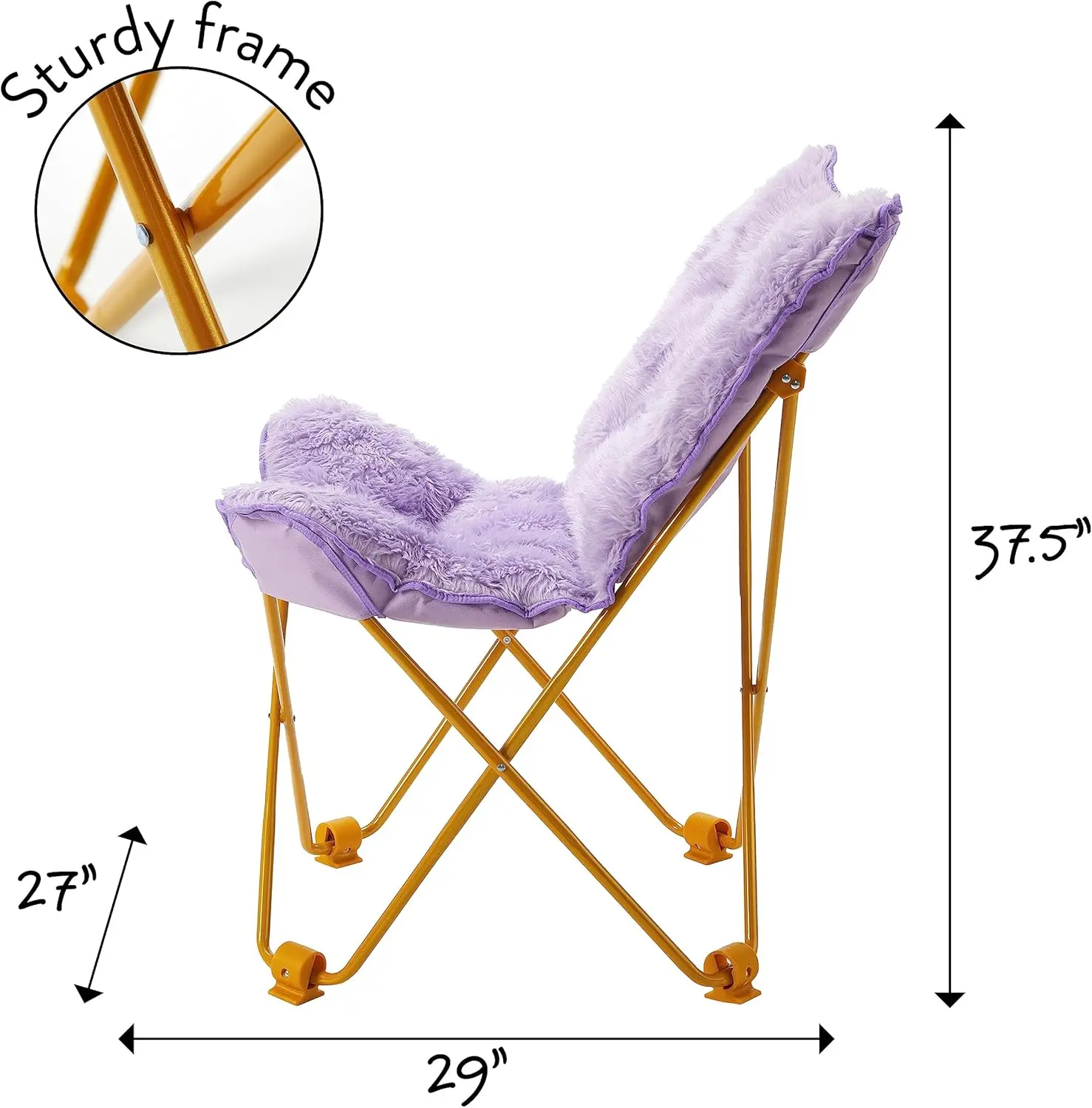 

Mongolian Butterfly Chair, Lavender