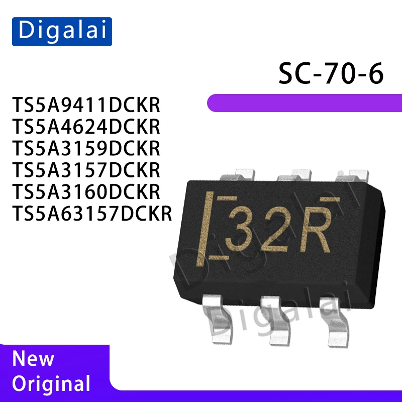 

DGL 5pcs TS5A9411DCKR TS5A4624DCKR TS5A3159DCKR TS5A3157 TS5A3160 TS5A63157DCKR Analog-to-digital conversion chips