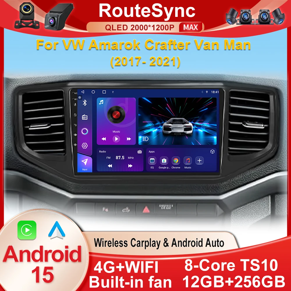 Revisión y Recomendación del Reproductor Multimedia Android 15 QLDE para VW Amarok, Crafter y Van Man (2017–2021)