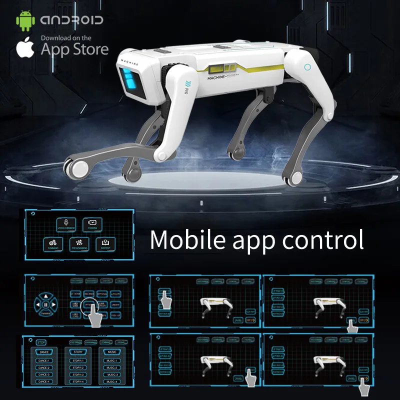 Intelligente robothond Hightech stemdialoog Mobiele telefoon Programmering op afstand Elektrisch dansend kinderspeelgoed