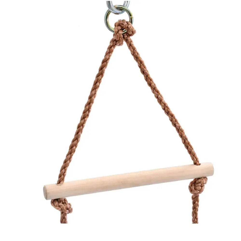 Escalera de escalada con cuerda oscilante, juguete con plataformas, cuerda colgante de madera para niños, muebles de exterior, escalera de cuerda de madera divertida