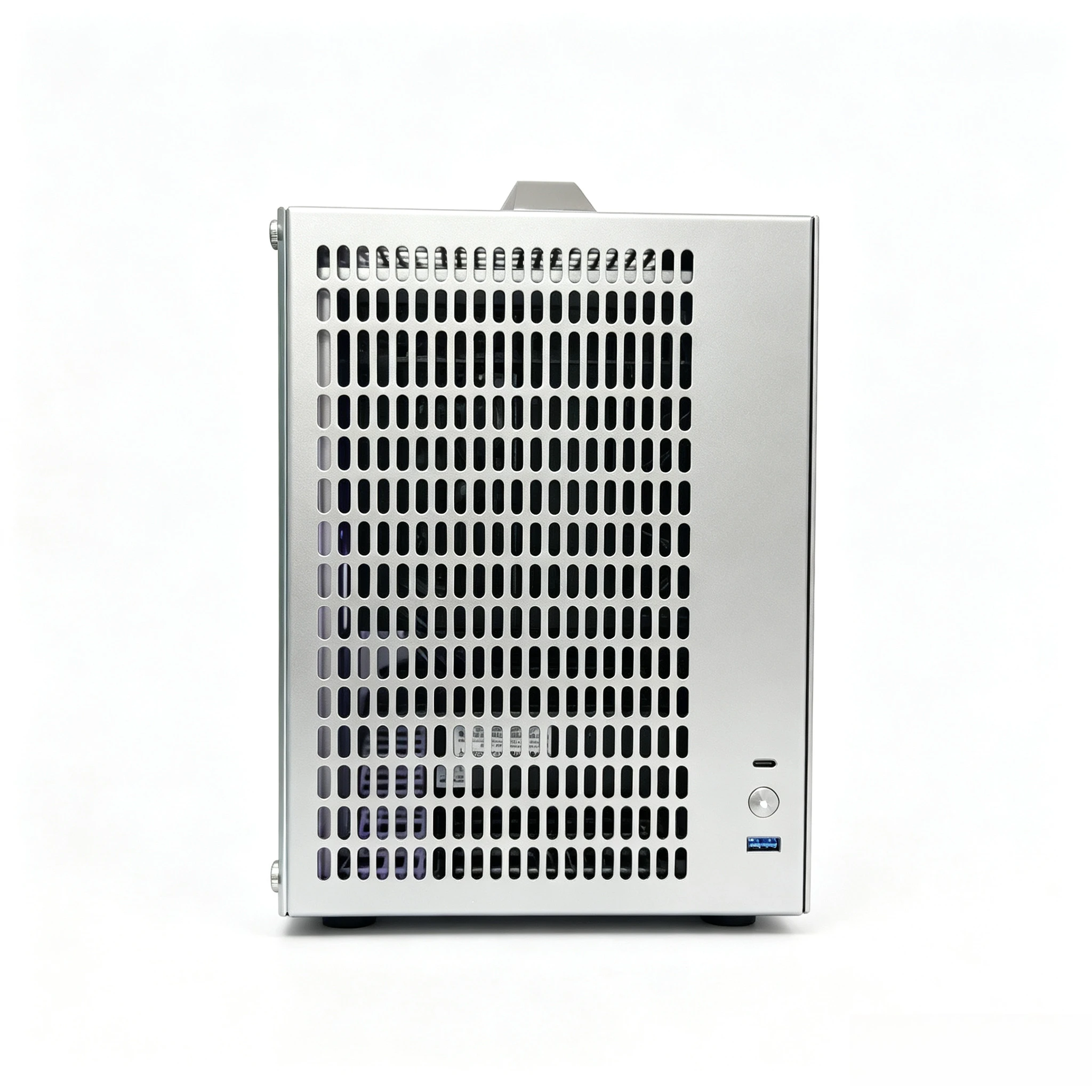 U35PRO Mini ITX Computer Case, Side Window Design for ATX PSU, Portable All-Aluminum Chassis