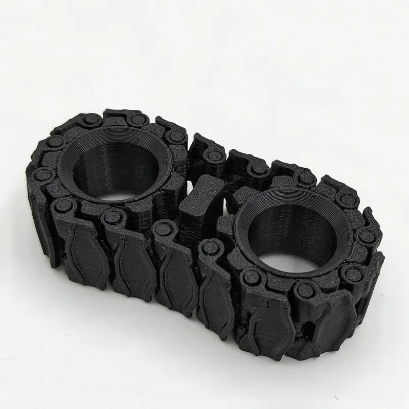 1 قطعة جيروسكوب الإصبع جديد ثلاثية الأبعاد مطبوعة مجنزرة الإصبع مرنة وممتعة لعبة الإجهاد تخفيف اللعب ألعاب متململة هدايا عيد الميلاد