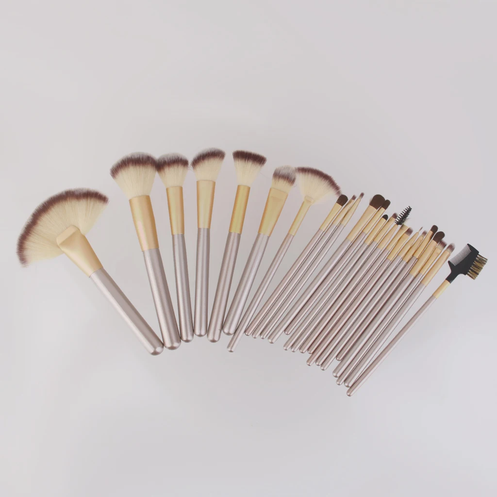 메이크업 브러쉬 세트 골판지 시니 롱 헤어 블러쉬 및 파운데이션 뷰티 도구 여성용 화장품 가방 포함