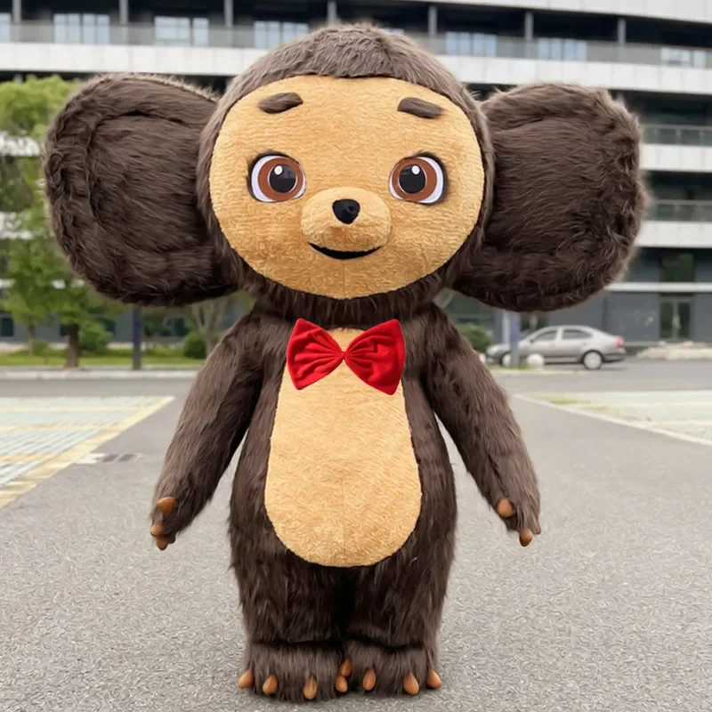 

Inflated Чебурашка Крокодил Гена 2m/2.6m Lovely Inflatable Cheburashka Mascot Walking Cosplay Cute Big Ears Monkey Outfits