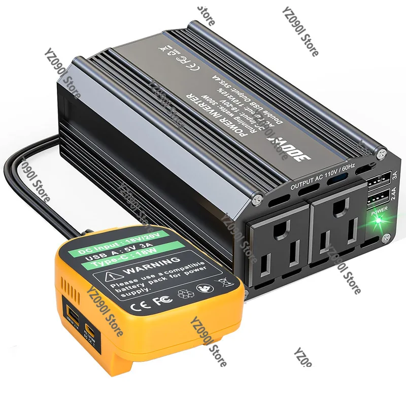 18V 20V Power Tool Battery Portable 300W 110V Inverter Power Supply