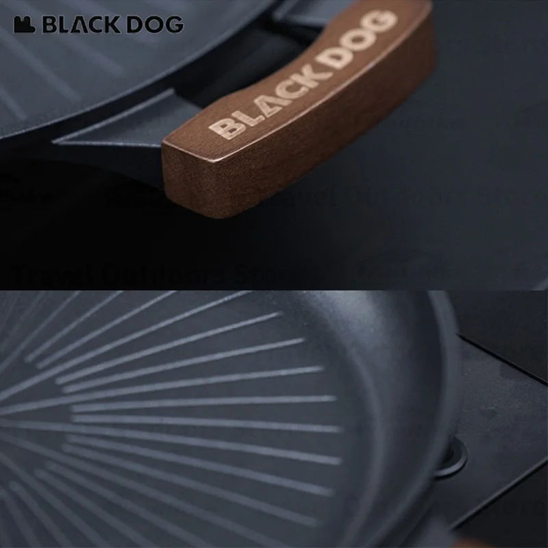 BLACKDOG Outdoor Camping Casserole Dish BBQ Party Barbecue Meat Stone Home Use Induction Cooker Plate Korean Non-stick Grill Pan