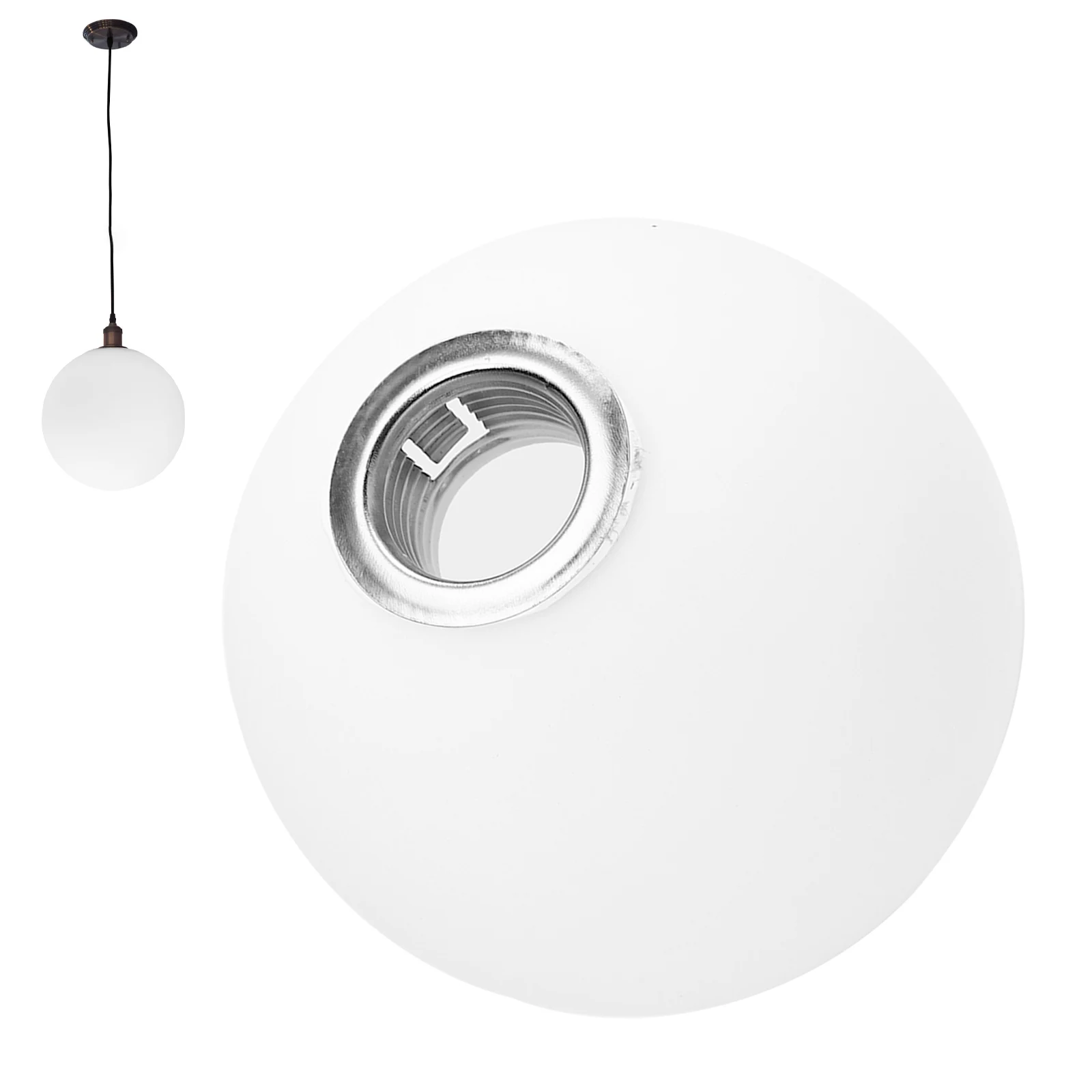 

1 Piece Retro Glass Lampshade Frosted Spherical Design for Table Wall Path Lamp Replacement Decorative Light Cover