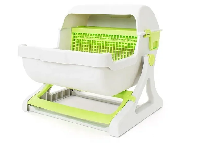 hooded automatic cat litter box for cat cage toilet