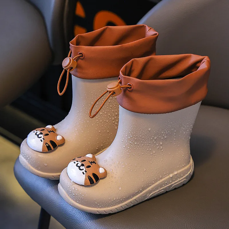 Children's Rain Shoes Non-slip Men's Baby Water Shoes Waterproof Glue Shoes Lightweight New Models
