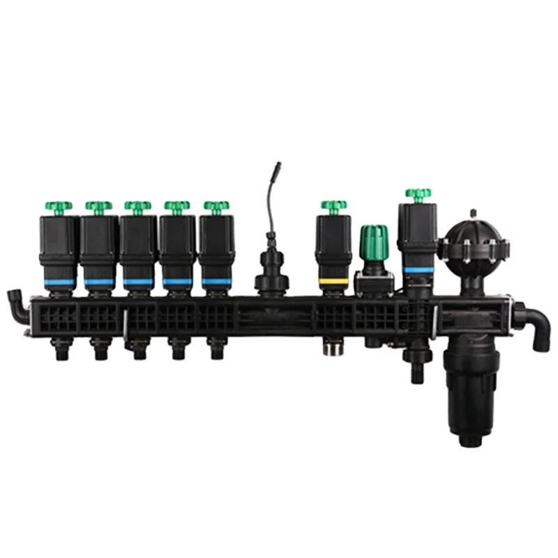 AgricuLiChenglture outils vanne d'arrêt de contrôle de pulvérisateur agricole plomb séparateur d'eau à 5 voies, vanne à commande électrique