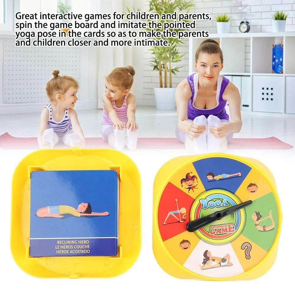

ABUM-Yoga Pose Карточная игра с гибкостью и балансом Семейные настольные игры для взрослых Дети Дети для любителей йоги
