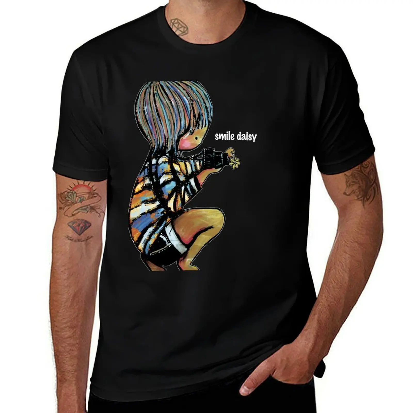 Smile Daisy Photographer T-Shirt Work Utility Short Sleeve Shirt T-Shirt
