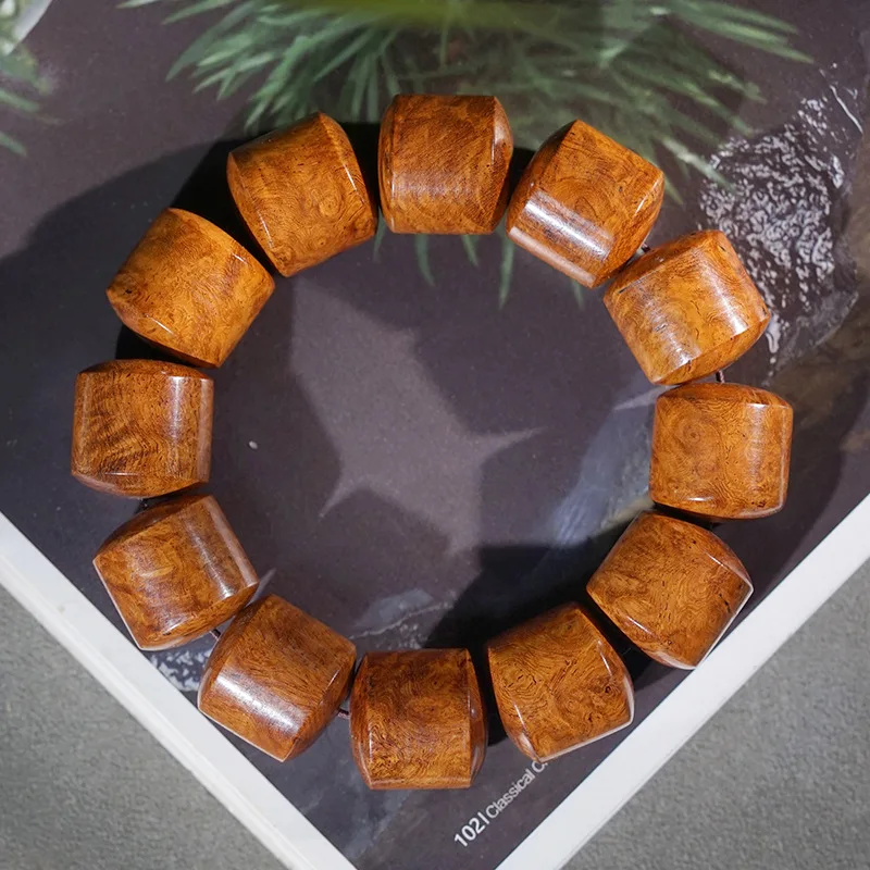 

Бирманские бусины из палисандра, буддийские четки, вишневый бур, прямой бочонок, нерегулярный деревянный браслет, ювелирные изделия