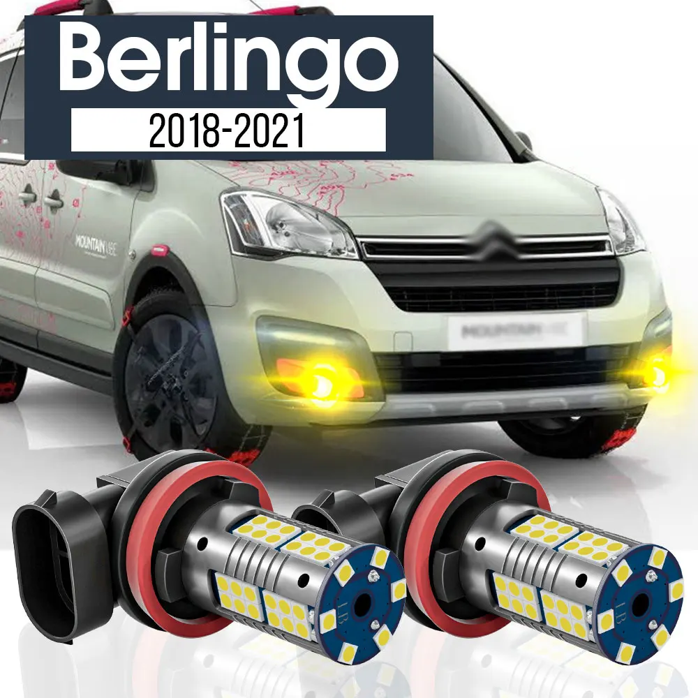 

2pcs LED Fog Light Lamp Blub Canbus Accessories For Citroen Berlingo 2018 2019 2020 2021